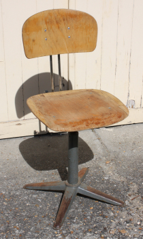 chaise d'atelier, industrielle, années 40 - 60