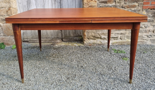 Table bois et formica années 50, allonges
