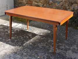 Table bois et formica années 70, allonges