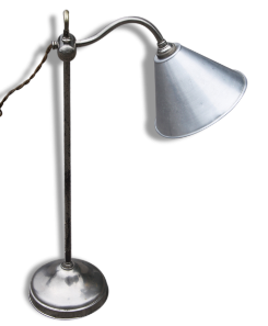 Lampe de bureau Monix, laiton et aluminium