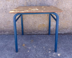 Bureau formica années 50, chaise Jacques Hitier vintage