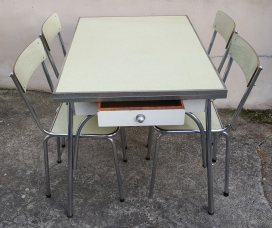 Table formica vintage années 50, plastilux