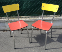 Paire de chaises Formica bicolor