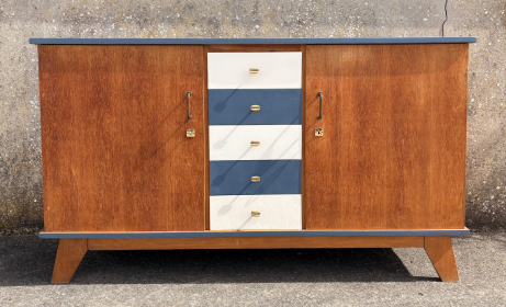 Ensemble table formica marbré noir 8 chaises