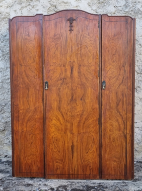 Meuble haut anglais (tallboy), placard commode, georgien, Art Déco, années 30