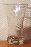 vase moderniste en verre, vintage années 50