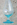 vase soliflore en verre fin bleu, vintage, années 50
