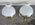 paire appliques opaline champignon laiton, années 50