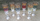 Série de 12 verres à liqueur, couleur et or, vintage, années 50