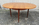 table ronde scandinave en teck, vintage, années 60, à allonges