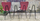 4 chaises Jacques Hitier, rouge et gris, acier, laiton et Skaï, vintage, années 60