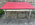 Table formica rouge, 4 chaises formica assorties, vintage, années 60.