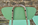 Paire de chaises formica verte, vintage, années 50