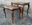 Ensemble de deux tables gigognes, esprit Louis XV, merisier, vintage, années 60