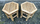 Duo de portes plante, bouts de canapé, bambou, vintage, années 60