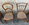 Ensemble de 7 chaises bois et cannage, vintage