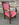 Paire fauteuils empire tête de dauphin,, fin XIXème s, velours rose