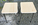 Paire de tabourets formica, bois clair, vintage, années 70