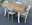 Ensemble table et 4 chaises, relooké, vintage.