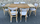 Ensemble table et 4 chaises, relooké, vintage.