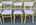 Ensemble table et 4 chaises, relooké, vintage.