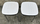 Table formica blanche, ses 4 chaises et ses deux tabourets, vintage années 70.