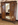 Armoire lingère années 50, étagères, miroir central