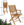 Trio de chaises pliantes marque Deuba, made in Germany, années 2000