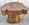 Table basse brutaliste chêne massif, tree trunk