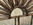 Tête de lit bambou rotin vintage queue de paon années 60