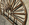 Tête de lit bambou rotin vintage queue de paon années 60