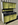 Superbe buffet, 3 portes, jaune et noir, vintage, années 70