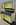 Superbe buffet, 3 portes, jaune et noir, vintage, années 70