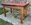 Table formica, bois massif et rouge / rose, années 50