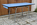 Table extensible Formica bleu ciel + 4 chaises vintage – années 50/60 – design rétro chromé