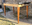 Table extensible moderniste française en formica beige et bois, circa 1955