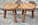 Ensemble de chaises et tabourets rustiques en chêne sculpté, style breton, vintage, années 1950