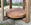 Console / guéridon Art Déco en bois massif – esprit années 30, lignes architecturales sculpturales