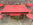 Table formica rouge mouchetée et 4 chaises assorties, vintage, années 50