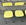 4 chaises formica jaune vintage, années 50