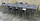 Ensemble de salle à manger vintage extensible Formica noir marbré – années 1950-60 – 8 chaises