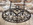 Porte-manteau mural en fer forgé — rosace aux volutes classiques, ferronnerie d'art française