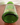 Bocal apothicaire en verre vert émeraude à décor doré – Belgique années 1960-1970