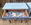 Paire de tables de chevet vintage bleu glacier - Décor floral bohème chic
