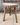 Tabouret sculptural en bois brut, tranche crantée façon roue dentée, art populaire brutaliste