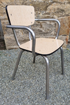 Fauteuil enfant, chrome et formica, vintage, années 60