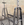 Grande table industrielle vintage en verre avec tréteaux métalliques réglables, vintage, années 50 / 70