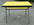 Table formica jaune citron, ses 4 chaises, vintage, années 60