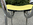 Table formica jaune citron, ses 4 chaises, vintage, années 60
