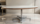 Table à manger ovale moderniste, plateau blanc & piètement étoile chromé, vintag, années 60